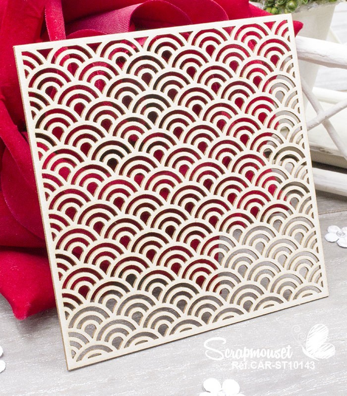 Chipboard Fond Arc en ciel SCRAPMOUSET
