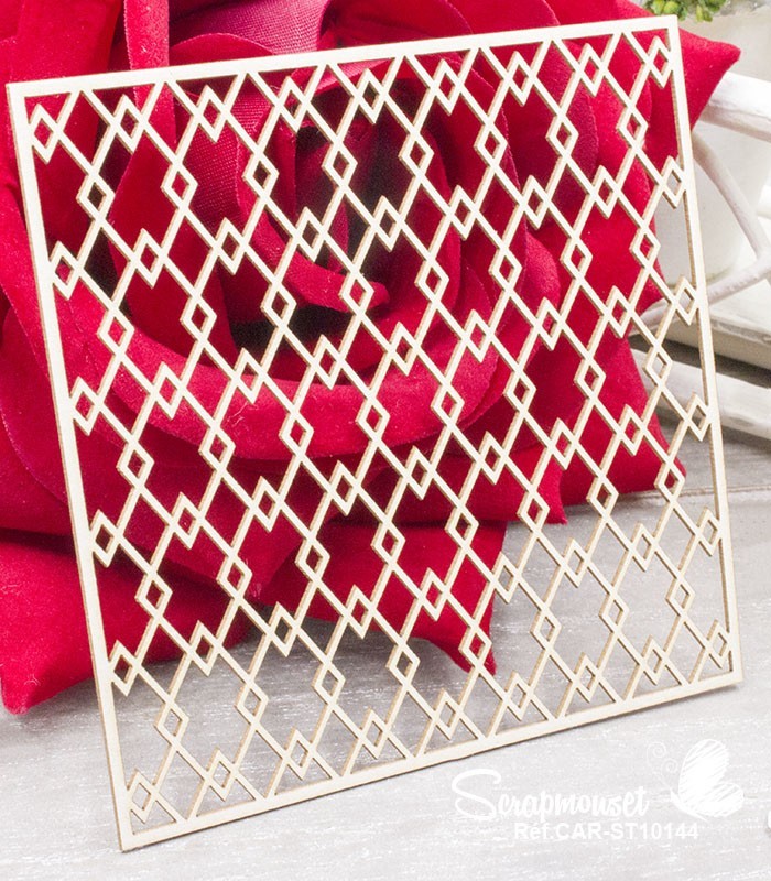 Chipboard Fond Losanges SCRAPMOUSET