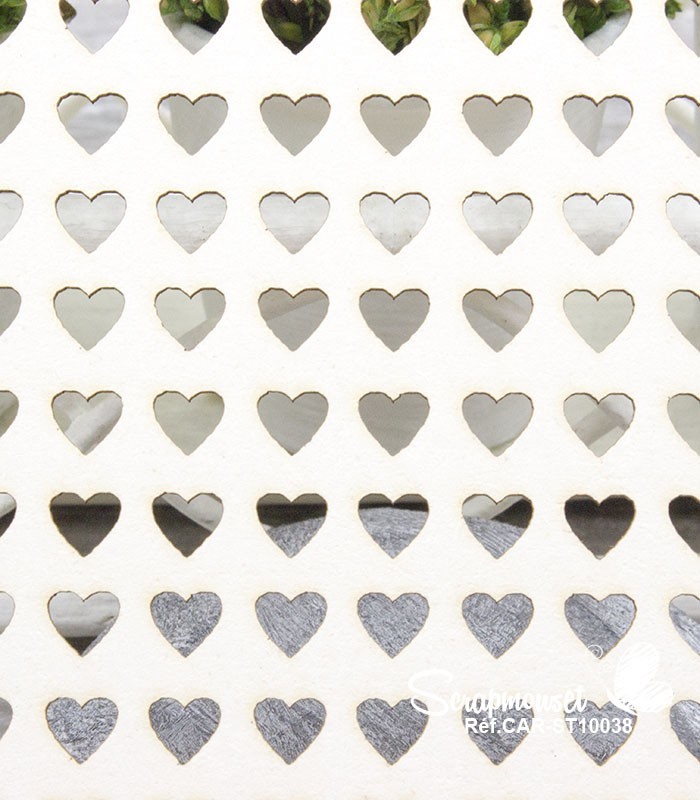Chipboard Fond Coeurs ajourés SCRAPMOUSET