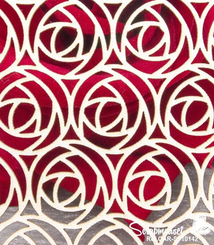Chipboard Fond Roses SCRAPMOUSET