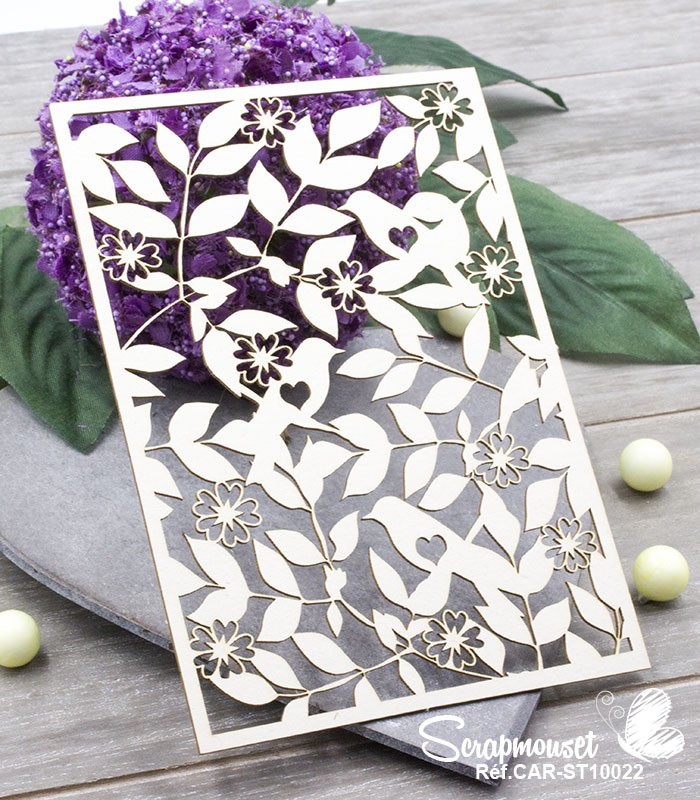 Chipboard Fond Printemps SCRAPMOUSET