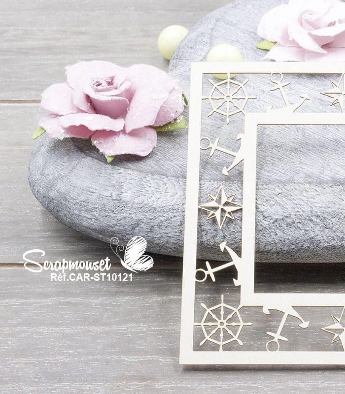 Chipboard Cadre Marin SCRAPMOUSET