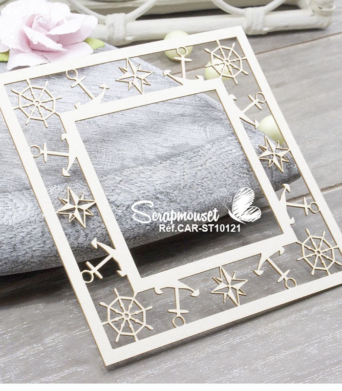 Chipboard Cadre Marin SCRAPMOUSET