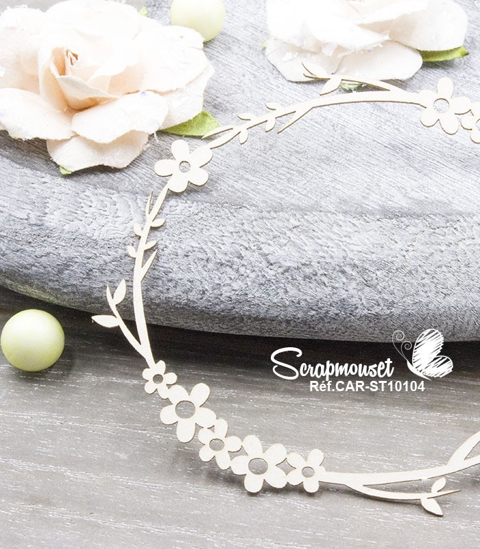 Chipboard Cadre Printemps SCRAPMOUSET