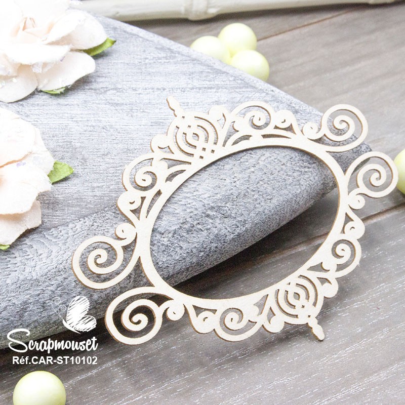Chipboard Cadre Elizabeth SCRAPMOUSET