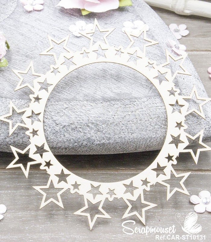 Chipboard Rond étoilé SCRAPMOUSET