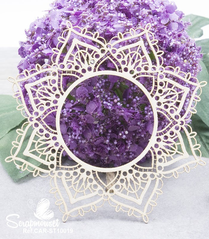 Chipboard Cadre Soleil SCRAPMOUSET