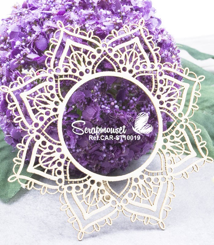 Chipboard Cadre Soleil SCRAPMOUSET