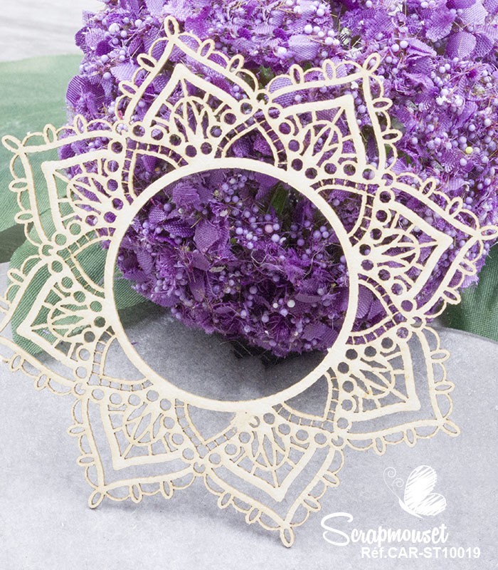 Chipboard Cadre Soleil SCRAPMOUSET