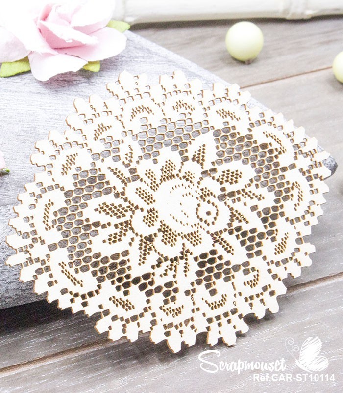 Chipboard Napperon imitation dentelle SCRAPMOUSET