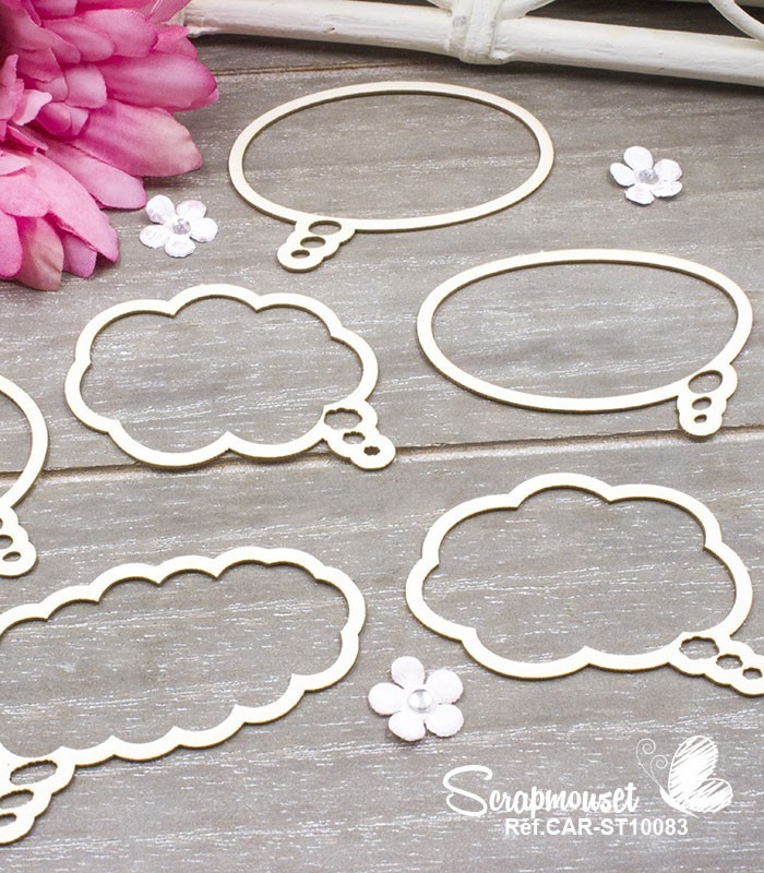 Chipboards Bulles bande dessinée SCRAPMOUSET