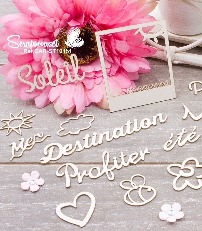 Chipboards Vacances Mer & Montagne SCRAPMOUSET
