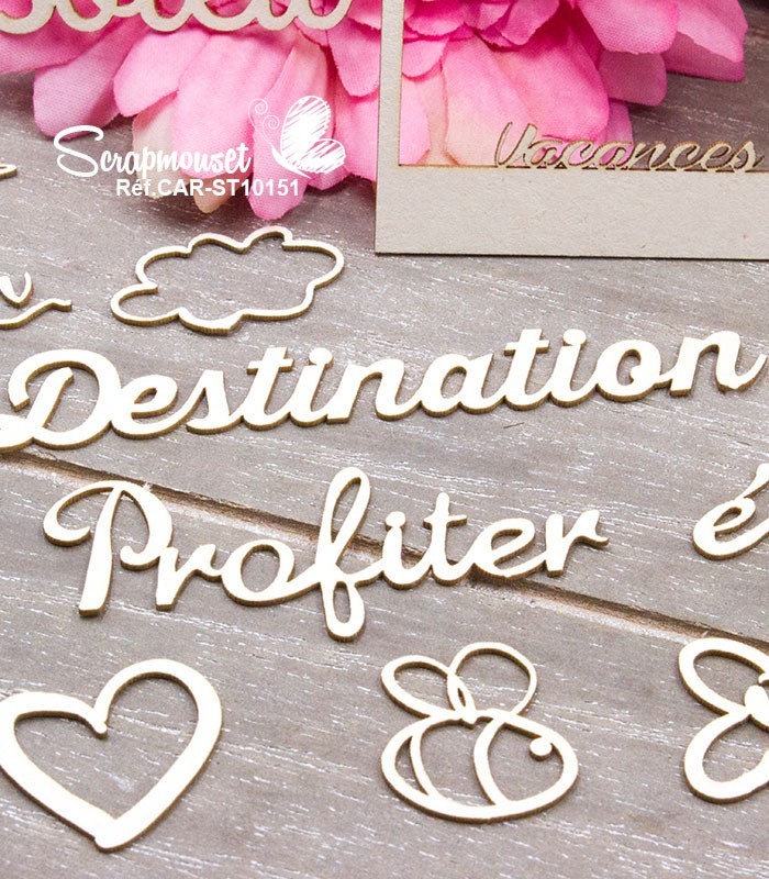 Chipboards Vacances Mer & Montagne SCRAPMOUSET