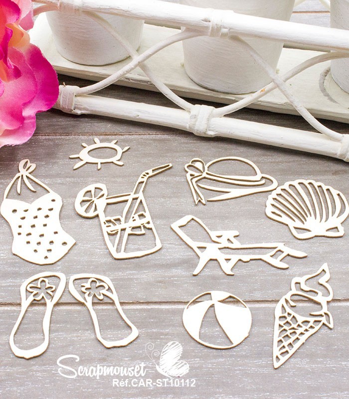 Chipboards Beach Party Summer SCRAPMOUSET