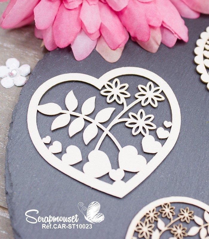 Chipboards Coeurs Amour Toujours SCRAPMOUSET