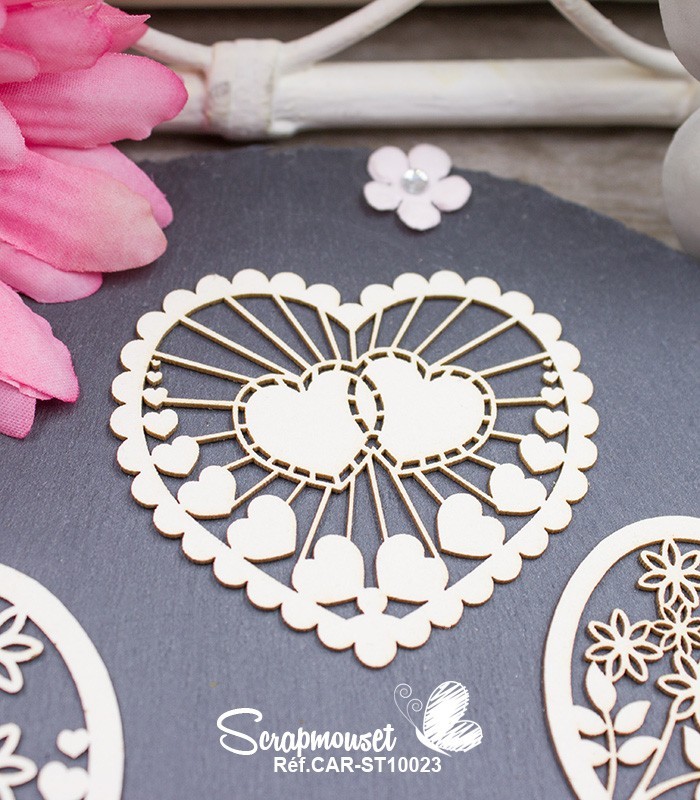 Chipboards Coeurs Amour Toujours SCRAPMOUSET