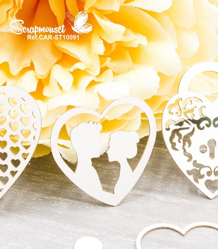 Chipboards Déclaration d'amour SCRAPMOUSET
