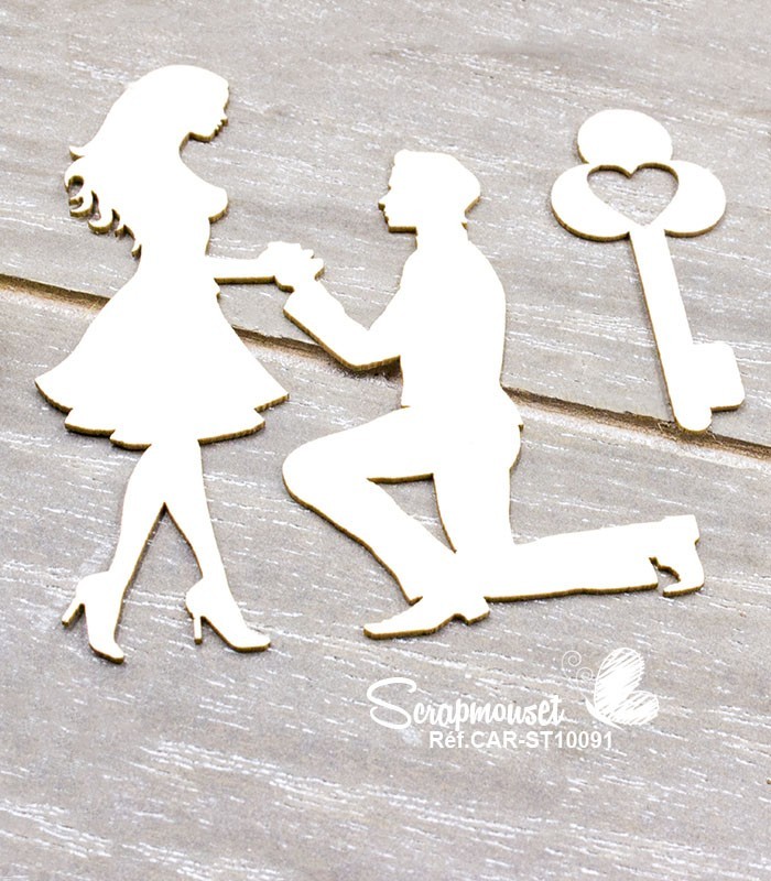 Chipboards Déclaration d'amour SCRAPMOUSET