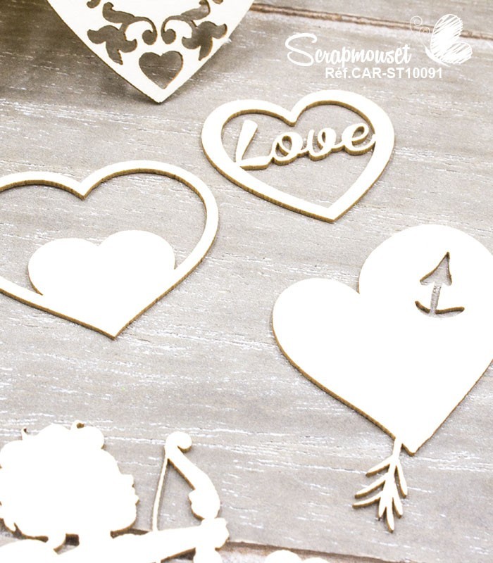 Chipboards Déclaration d'amour SCRAPMOUSET