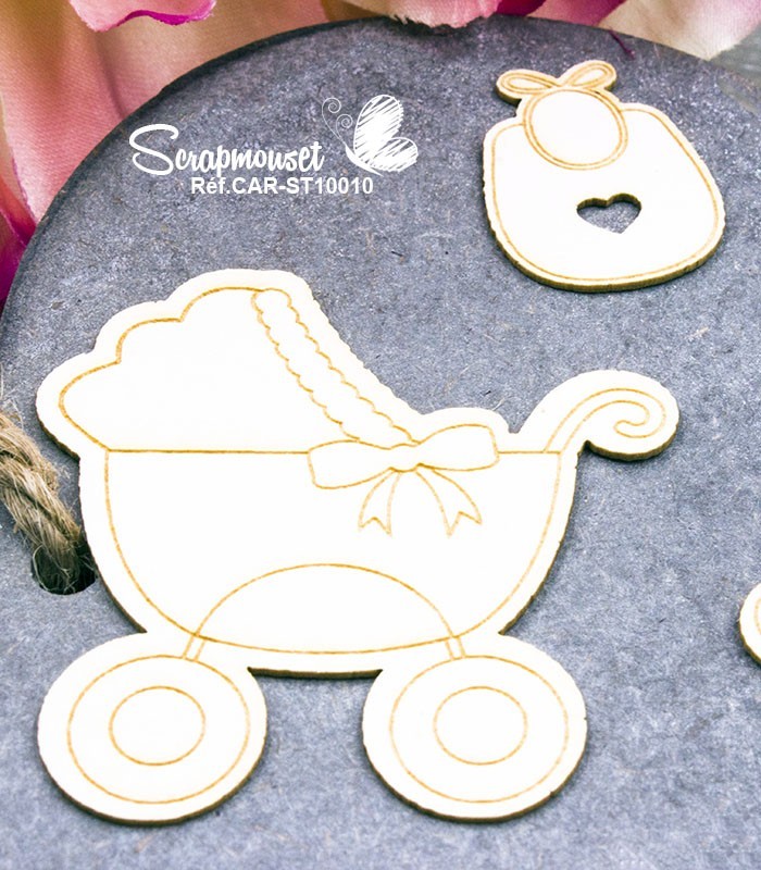 Chipboards Panoplie bébé fille SCRAPMOUSET