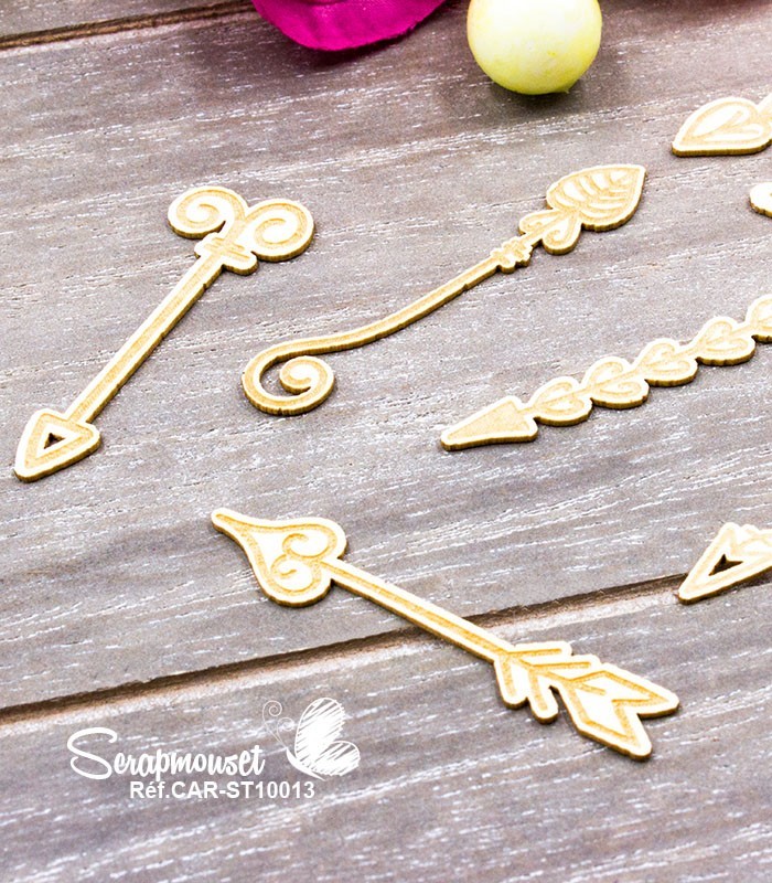 Chipboards Flèches Doodle SCRAPMOUSET
