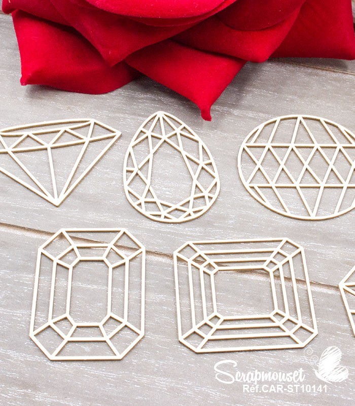 Chipboards Gemmes SCRAPMOUSET