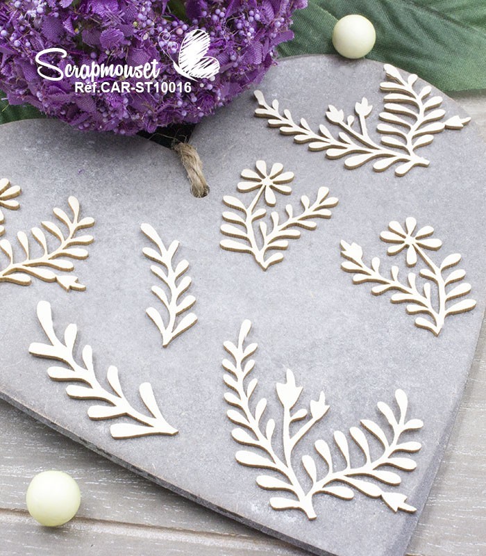 Chipboards Branches décoratives été SCRAPMOUSET
