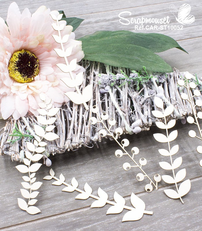 Chipboards Tiges décoratives été SCRAPMOUSET