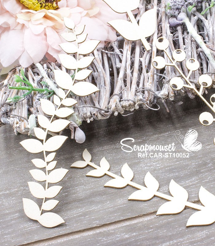 Chipboards Tiges décoratives été SCRAPMOUSET