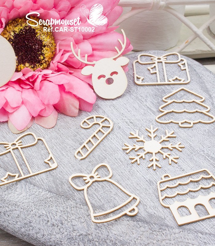 Chipboards Ambiance Noël SCRAPMOUSET