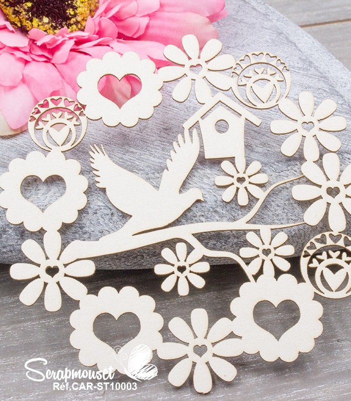 Chipboard Cadre Nature SCRAPMOUSET