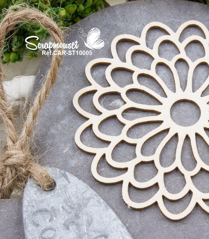 Chipboards Fleurs ajourées SCRAPMOUSET