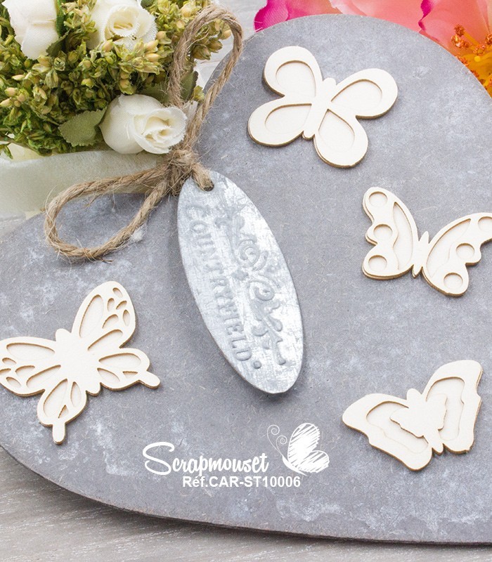 Chipboards Petits papillons SCRAPMOUSET