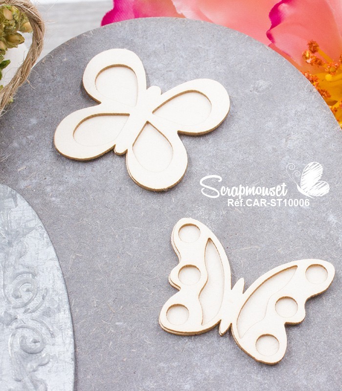 Chipboards Petits papillons SCRAPMOUSET