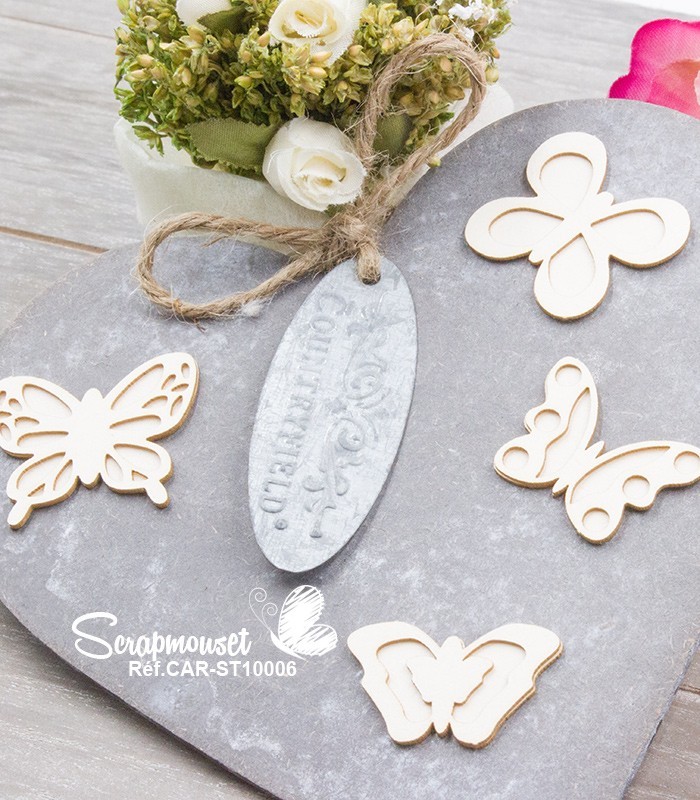Chipboards Petits papillons SCRAPMOUSET