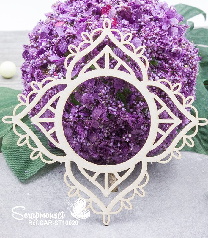 Chipboard Cadre carré design SCRAPMOUSET