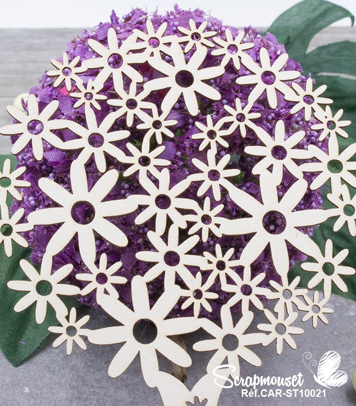 Chipboard Arbre fleuri SCRAPMOUSET