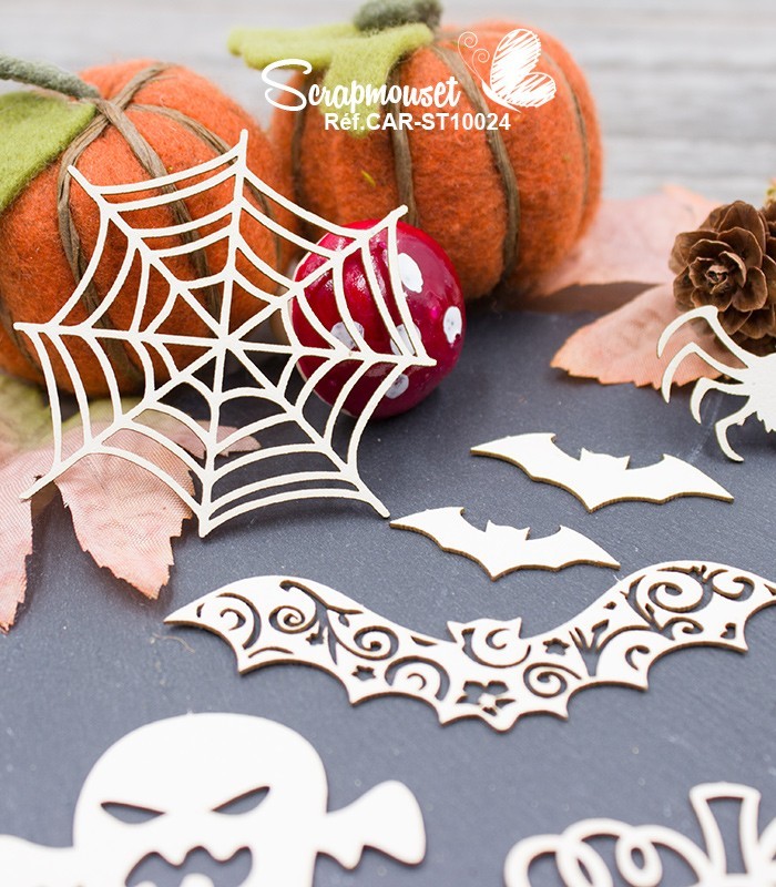 Chipboards Château hanté Halloween SCRAPMOUSET