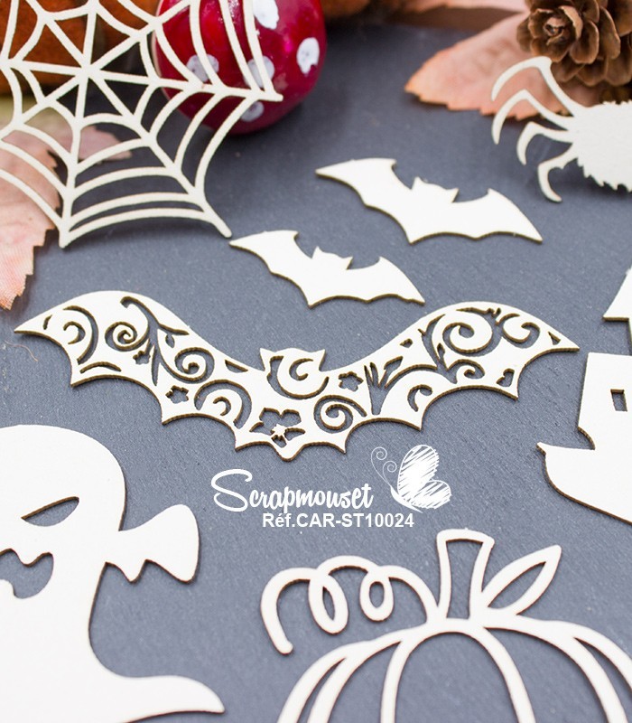 Chipboards Château hanté Halloween SCRAPMOUSET