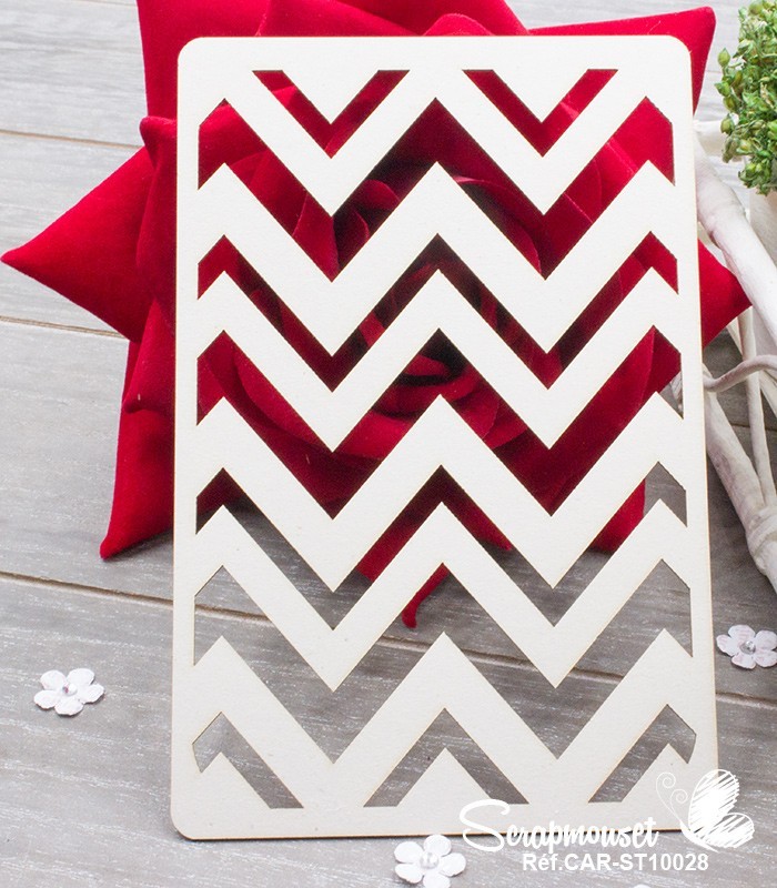 Chipboard Fond grands zig-zag SCRAPMOUSET