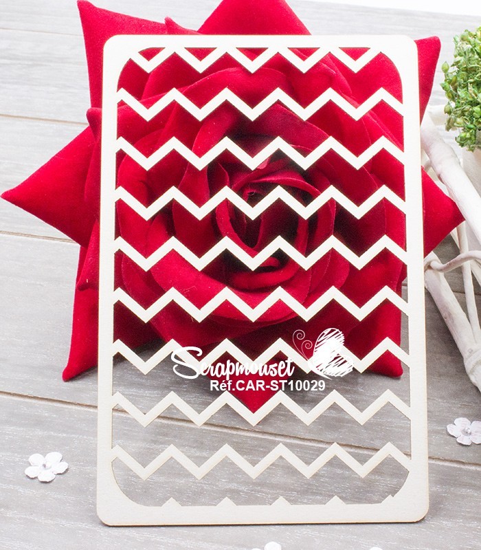Chipboard Fond moyens zig-zag SCRAPMOUSET