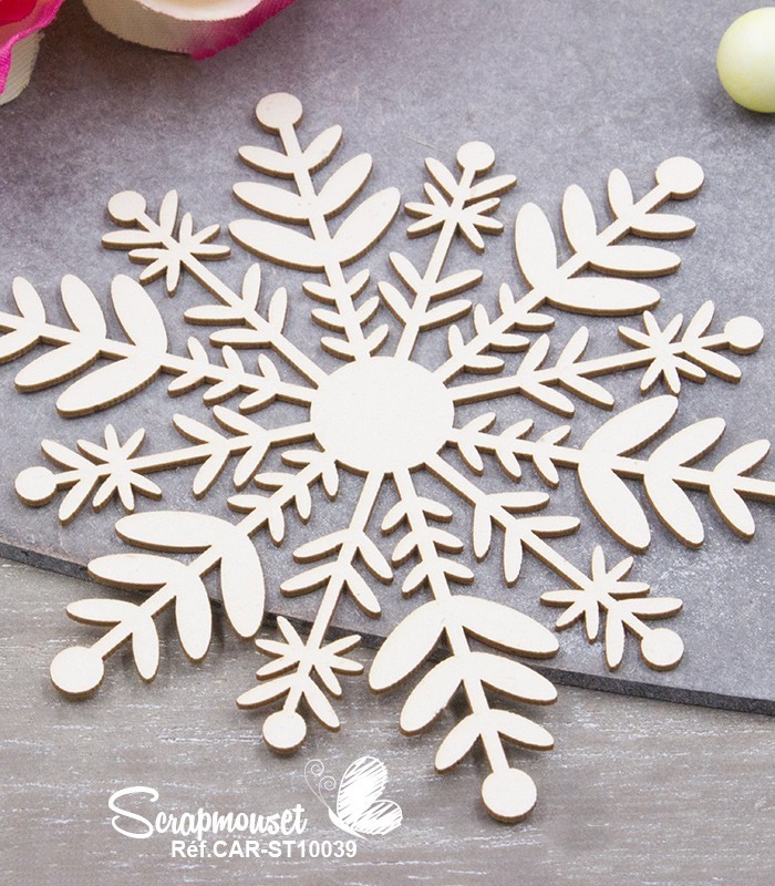 Chipboard Grand flocon SCRAPMOUSET