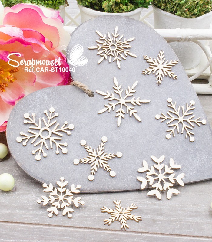 Chipboards Petits flocons SCRAPMOUSET