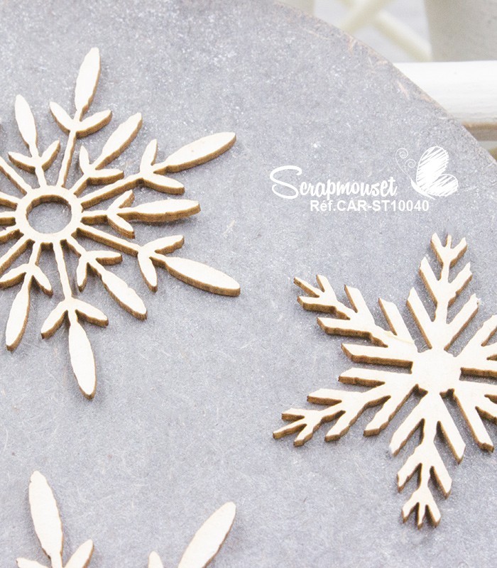 Chipboards Petits flocons SCRAPMOUSET