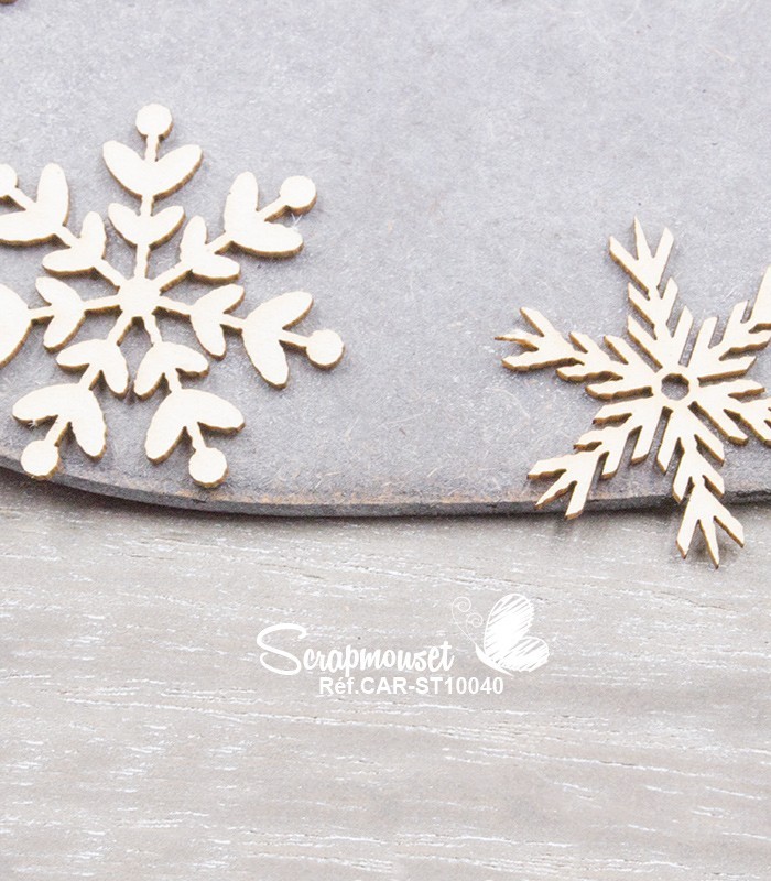 Chipboards Petits flocons SCRAPMOUSET
