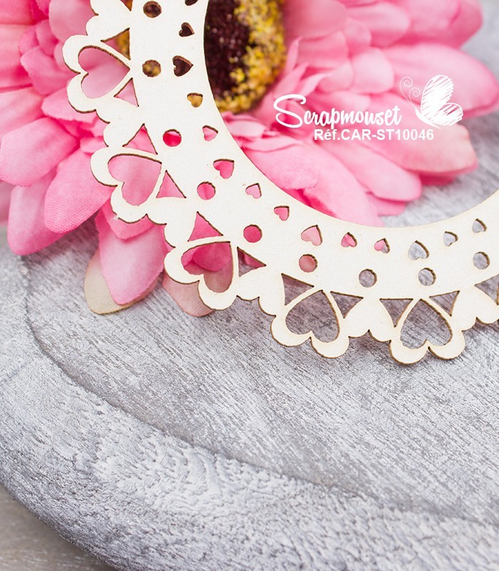 Chipboard Cadre petits coeurs Lisa SCRAPMOUSET
