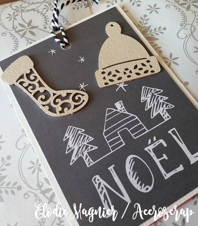 Embellissements en carton bois Petits sujets à suspendre SCRAPMOUSET