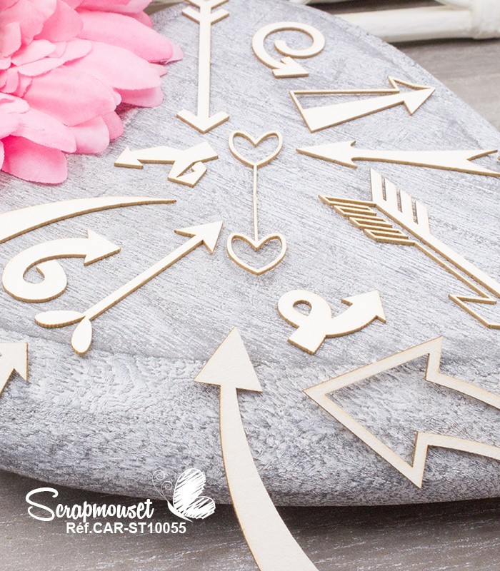 Chipboards Flèches en pagaille SCRAPMOUSET