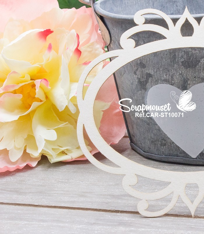 Chipboard Cadre arabesque Camille SCRAPMOUSET