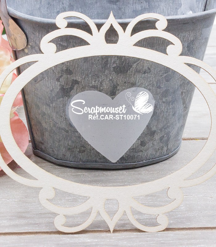 Chipboard Cadre arabesque Camille SCRAPMOUSET